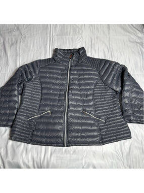 Women's Michael Kors Gray Packable Down Puffer Jacket 3X